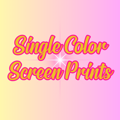 SINGLE COLOR SCREEN PRINT TRANSFERS