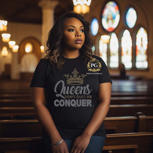 QUEENS CONQUER RHINESTONE TRANSFER
