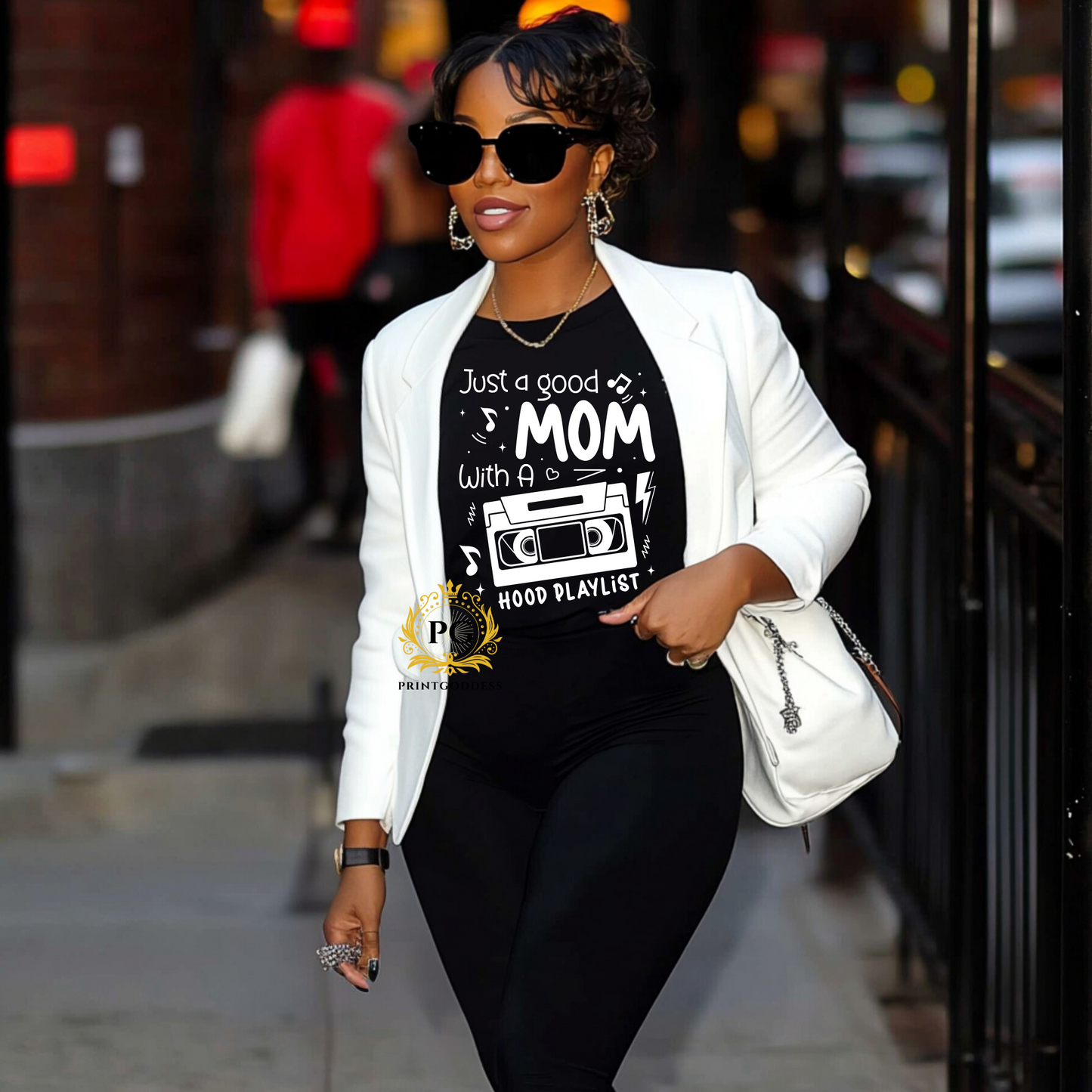 MOM HOOD PLAYLIST SCREEN PRINT ONE COLOR TRANSFER INCLUDES DIGITAL DOWNLOAD OF MOCKUPS