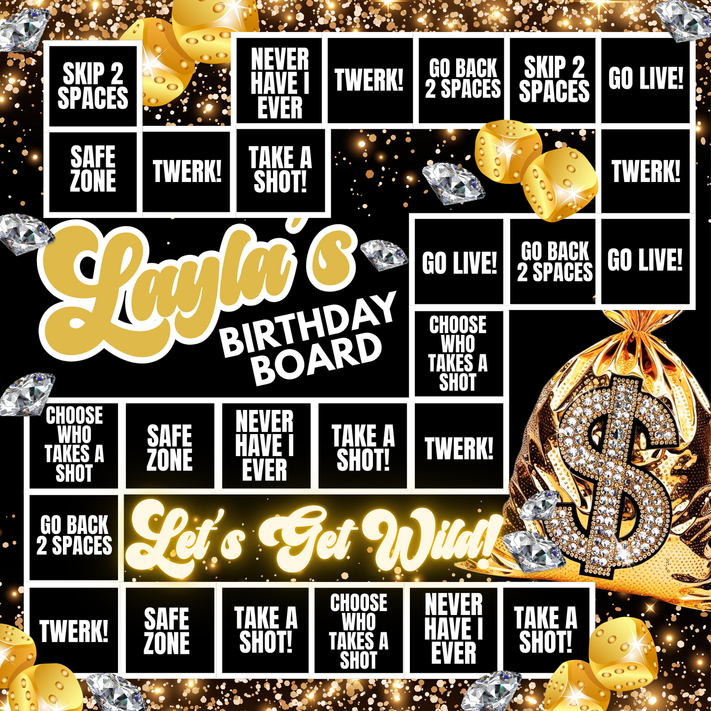 BIRTHDAY GAMEBOARD PRINTS