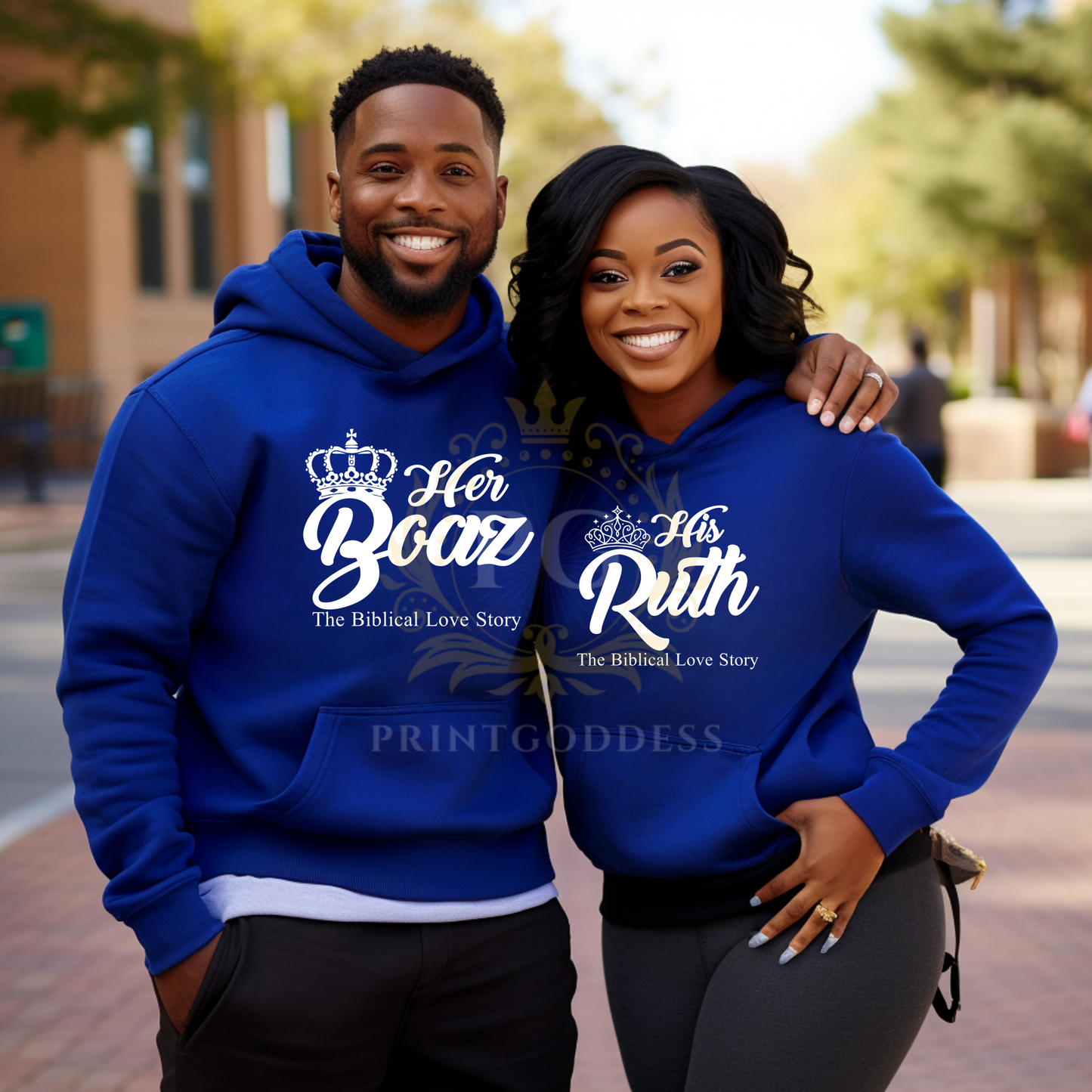 BOAZ & RUTH SCREEN PRINT ONE COLOR TRANSFER INCLUDES DIGITAL DOWNLOAD OF MOCKUPS