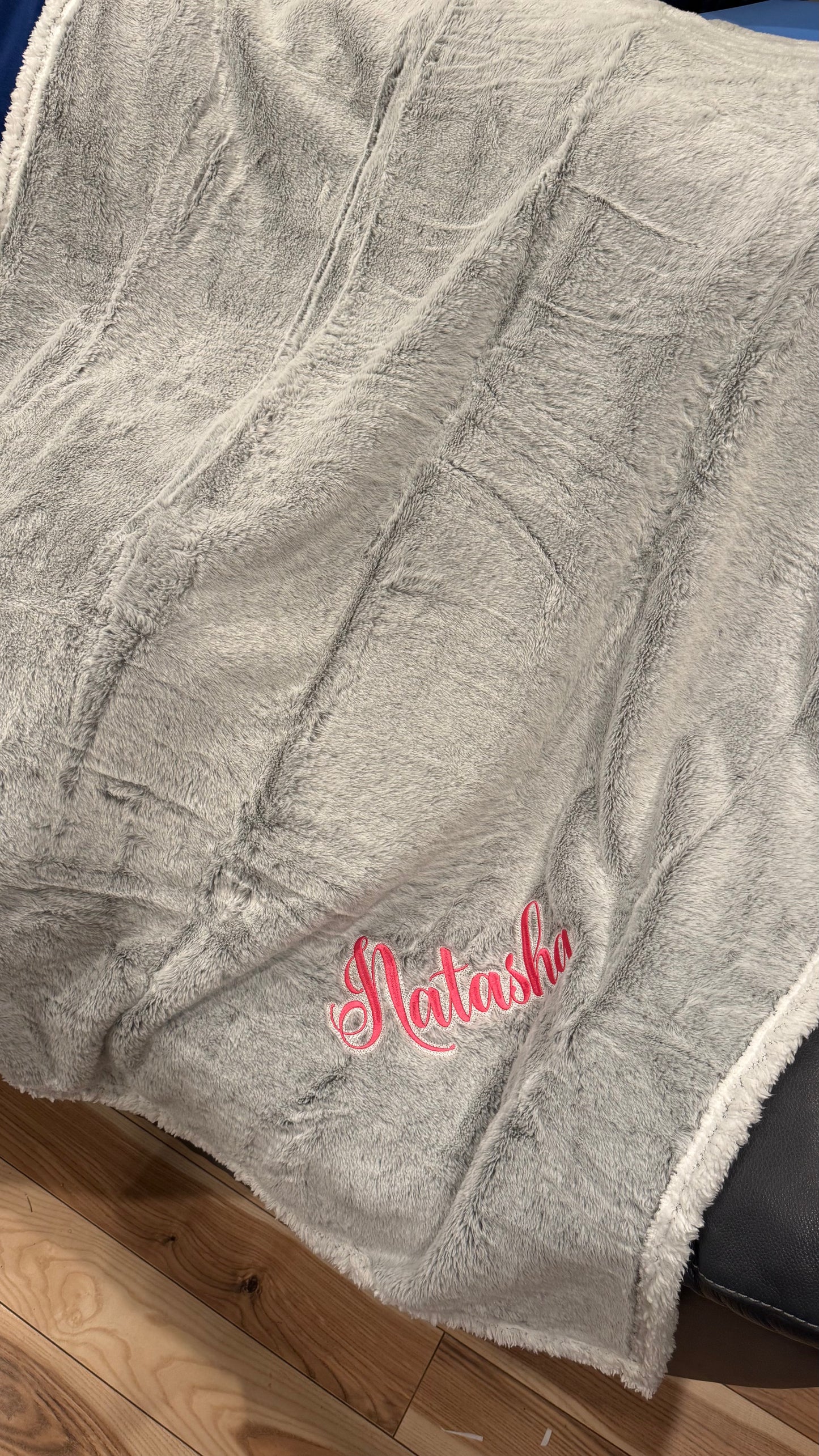 PLUSH BLANKET EMBROIDERED ADD PERSONALIZATION