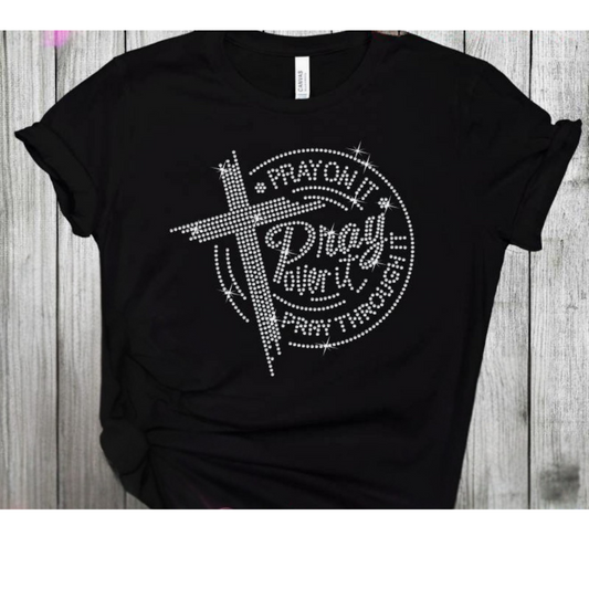 PRAY ON IT RHINESTONE TRANSFER