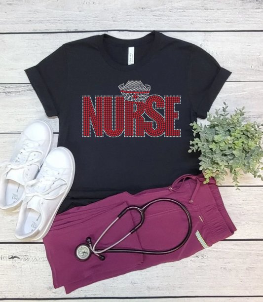 NURSE RHINESTONE TRANSFER (8x 4.6”)