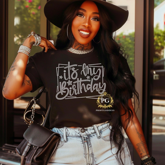 IT’S MY BIRTHDAY RHINESTONE TRANSFER