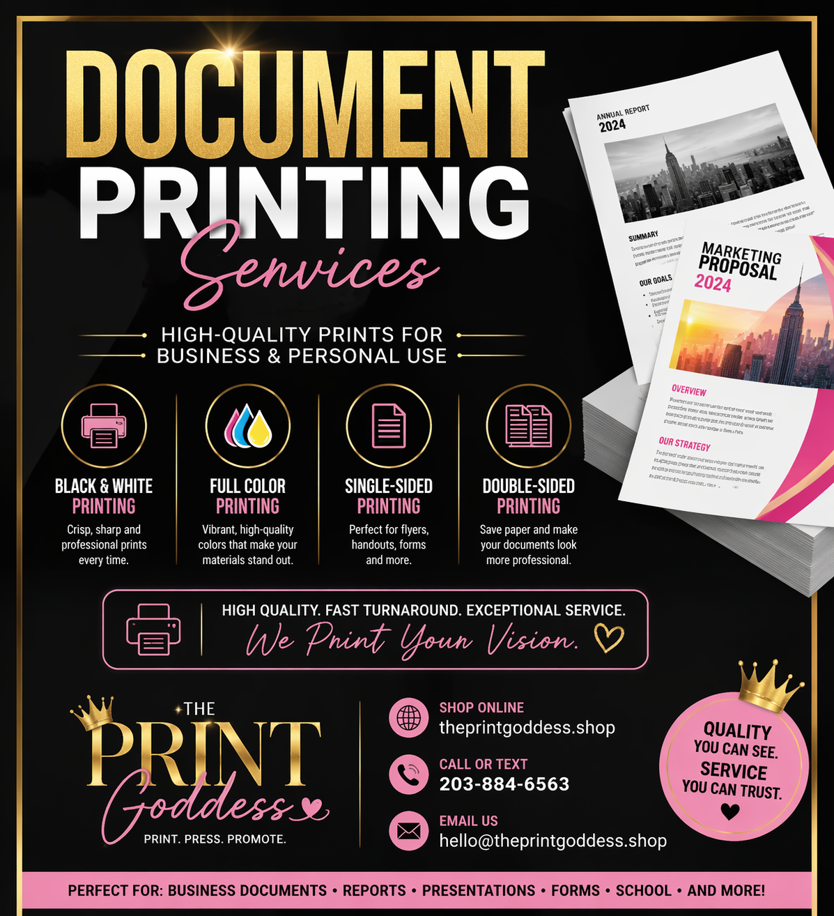 8.5 x 11 Document prints