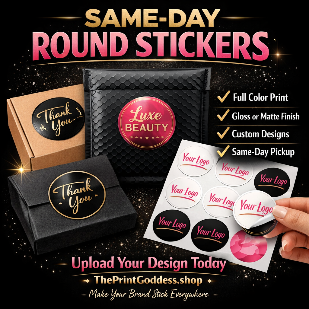 2 inch Round Stickers – Your Way (Same-Day Pickup Available)