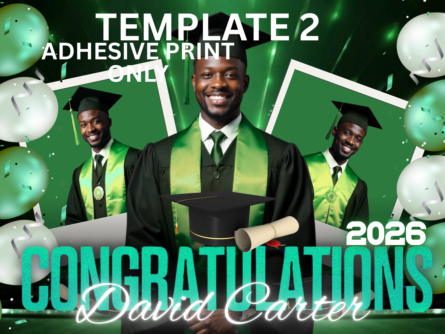 GRAD YARD SIGN ADHESIVE PRINT ONLY