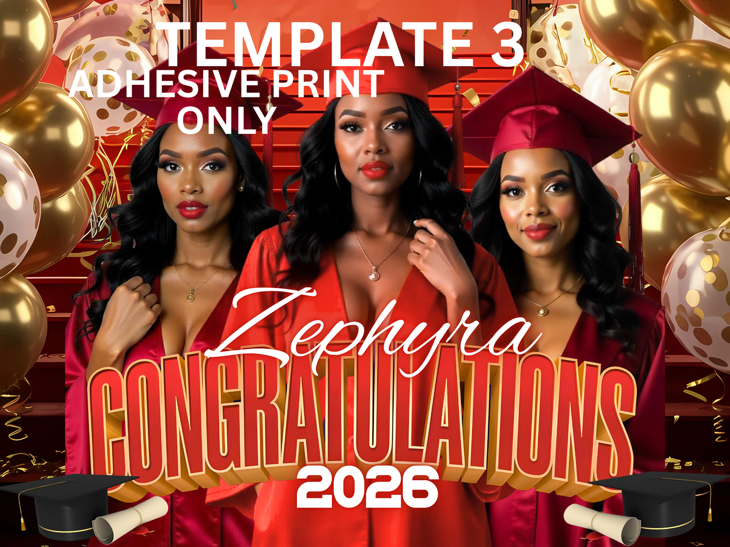 GRAD YARD SIGN ADHESIVE PRINT ONLY