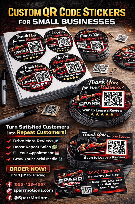 CUSTOM LOGO STICKER AND THANK YOU STICKER BUNDLE