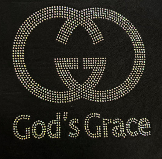 GOD’S GRACE RHINESTONE TRANSFER