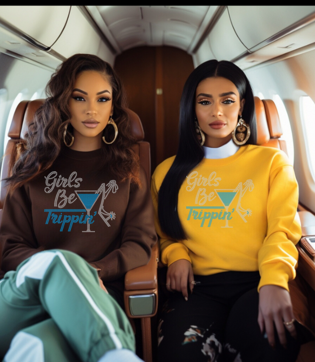 GIRLS TRIPPIN’ RHINESTONE TRANSFER