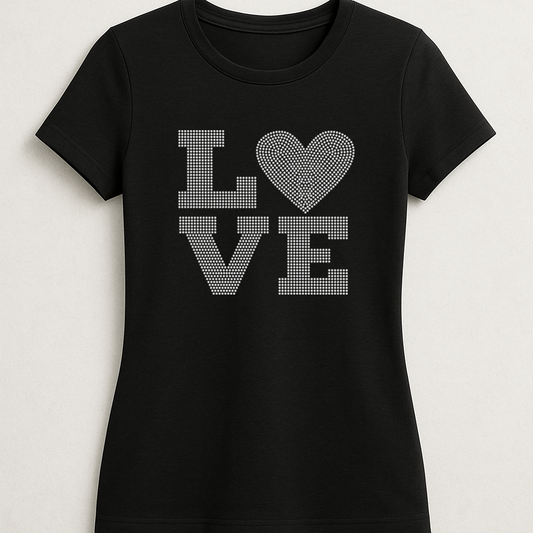 LOVE RHINESTONE TRANSFER