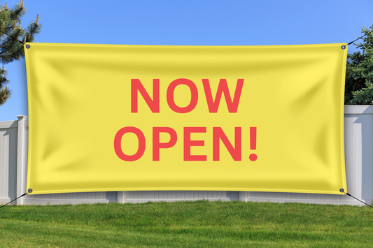 NOW OPEN! PRE-MADE BANNER