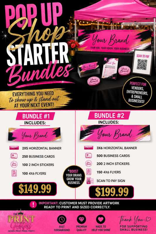 POP UP SHOP STARTER BUNDLES| VENDOR MARKETING KITS