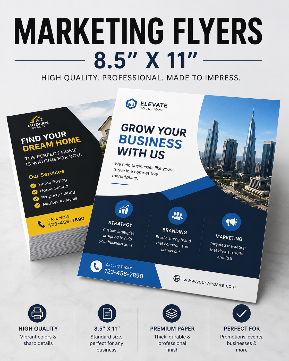Marketing Flyers 8.5 X 11 US LETTER SIZE