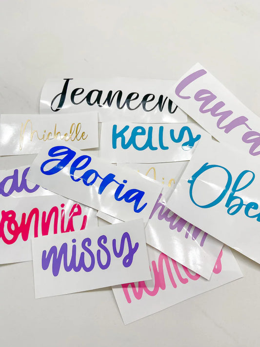 VINYL NAME DECAL